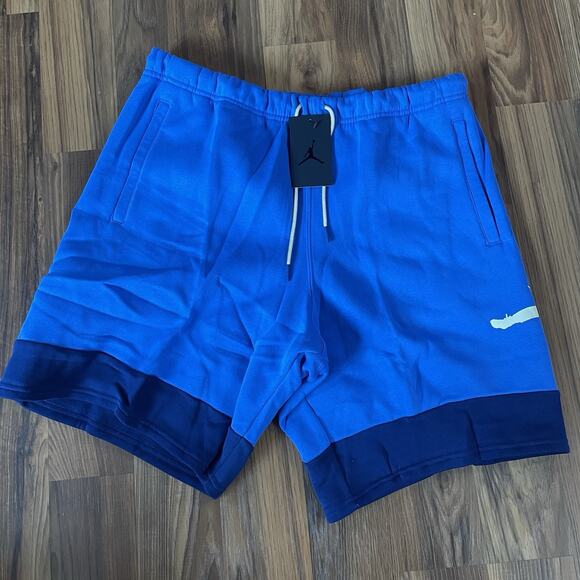 NWT Nike Jordan Jumpman Air Fleece Shorts Men’s XL - Blue CK6707-403 - Picture 1 of 9
